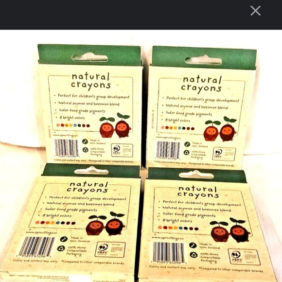 Sproutlings Natural Soy & Beeswax Crayons 8 Piece Count Multicolor Vibrant NEW - Picture 10 of 11